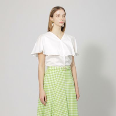 ＜EPOCA (Women)＞コットンストレッチ　ケープブラウス（Ｍ５Ｍ１３３６５＿＿）