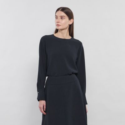 【完売品】美品　ビアズリー　近年タグ　ダブルクロス Ｖネックブラウス　アイボリー ダブルクロスVネックブラウス （シャツ・ブラウス）｜BEARDSLEY