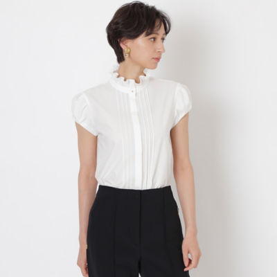 ＜EPOCA (Women)＞ストレッチライトタフタ　フリルカラーブラウス（Ｍ５Ｍ１９１７７＿＿）