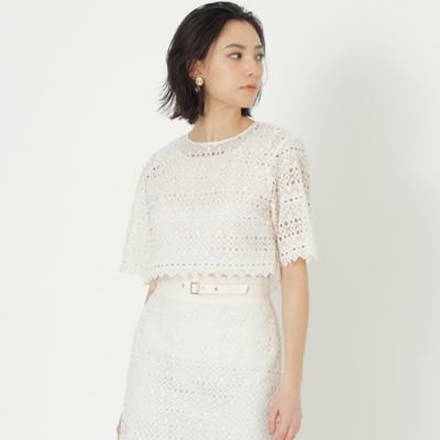 ＜EPOCA (Women)＞ジオメトリックケミカルレース　レイヤードブラウス（Ｍ５Ｍ２０１７０＿＿）