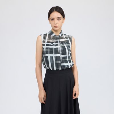 ＜EPOCA (Women)＞ジオメトリックプリント　スタンドカラーブラウス（Ｍ５Ｍ２２６１０＿＿）