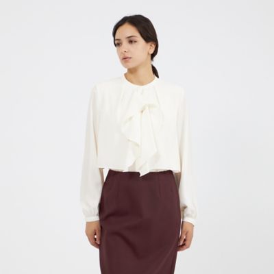 ＜EPOCA (Women)＞パウダリージョーゼット　フレアブラウス（Ｍ５Ｍ３０６４３＿＿）