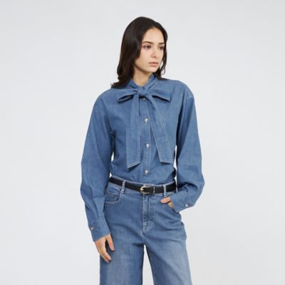 ライトデニム ボウタイブラウス（M5M38663＿＿） | EPOCA