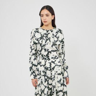 ＜EPOCA (Women)＞フィオーレサテン　フライヨークブラウス（Ｍ５Ｍ４１６１３＿＿）