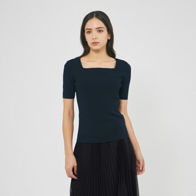 キュプラベーシック スクエアカラーニット（M5N02673＿＿