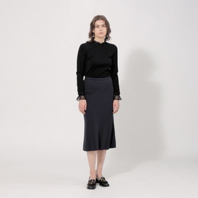 新品】EPOCA キュプラストレッチ スタンドカラーニットプルオーバー