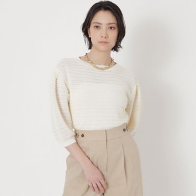 ＜EPOCA (Women)＞コットンナイロンストレッチ　ボリュームニットプルオーバー（Ｍ５Ｎ０５１１８＿＿）