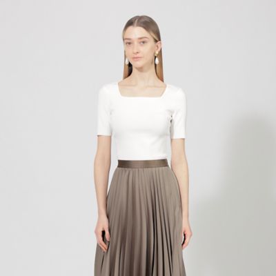 ＜EPOCA (Women)＞キュプラベーシック　半袖ニット（Ｍ５Ｎ０６３０９＿＿）