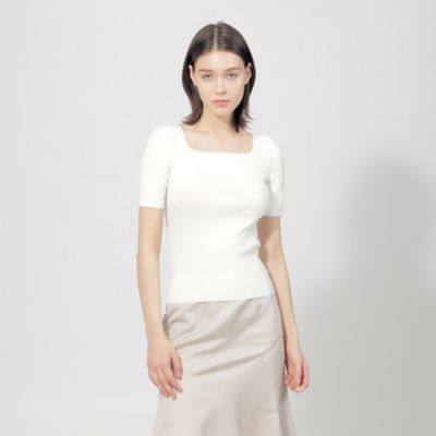 ＜EPOCA (Women)＞キュプラベーシック　半袖ニット（Ｍ５Ｎ０６３９４＿＿）