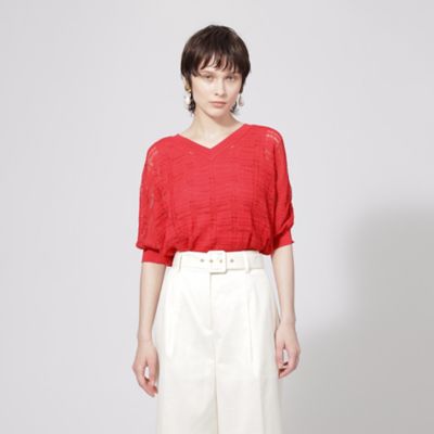 シアーナイロンニット SERACE セーター ニット 「SERACE」Oversize openwork sheer
