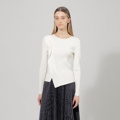 ＜EPOCA (Women)＞レーヨンストレッチ　ラッフルデザインニット（Ｍ５Ｎ０８３０３＿＿）