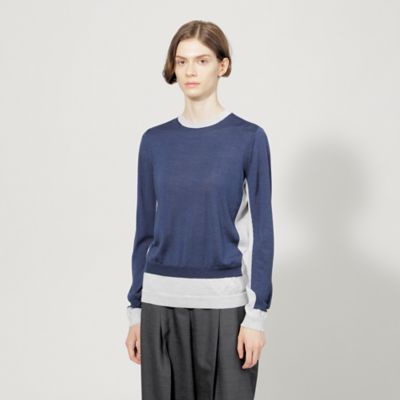 【ＥＰＯＣＡ　ＤＩ　ＢＡＳＥ】　ウールシルク　バイカラーニット　《ＷＥＢ＆一部店舗限定》（Ｍ５Ｎ１５４２３＿＿）