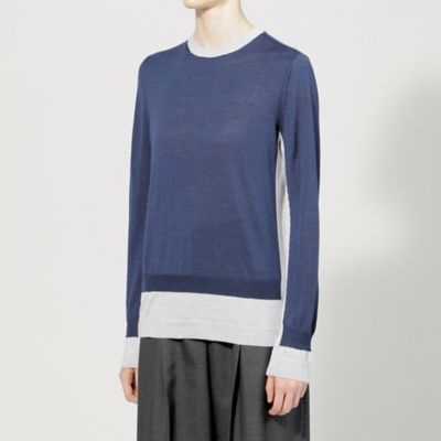 【ＥＰＯＣＡ　ＤＩ　ＢＡＳＥ】　ウールシルク　バイカラーニット　《ＷＥＢ＆一部店舗限定》（Ｍ５Ｎ１５４２３＿＿）