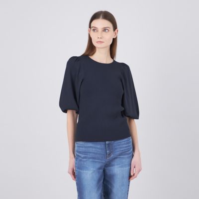 【Ｌａ　ｍａｇｌｉａ】　ギャザースリーブニットプルオーバー（Ｍ５Ｎ１５５１６＿＿）