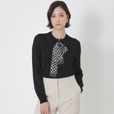 ＜EPOCA (Women)＞ジオメトリックフラワーコンビ　ニットプルオーバー（Ｍ５Ｎ１７１２９＿＿）