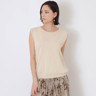 ＜EPOCA (Women)＞レーヨンナイロンストレッチ　レイヤードニット（Ｍ５Ｎ２０１４１＿＿）