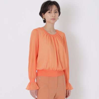 ＜EPOCA (Women)＞レーヨンナイロンストレッチ　ベルスリーブニット（Ｍ５Ｎ２１１４１＿＿）