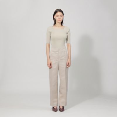 【ＥＰＯＣＡ　ＤＩ　ＢＡＳＥ】　レーヨンストレッチ　スクエアネックリブニット　《ＷＥＢ＆一部店舗限定》（Ｍ５Ｎ２１３５２＿＿）