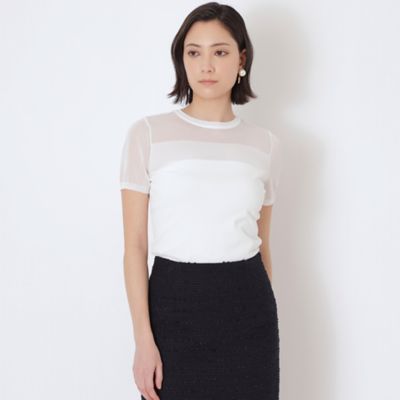 ＜EPOCA (Women)＞＊Ｐｒｅｃｉｏｕｓ　２０２３年５月号掲載＊　レーヨンナイロンストレッチ　シアーニット（Ｍ５Ｎ２３１４６＿＿）