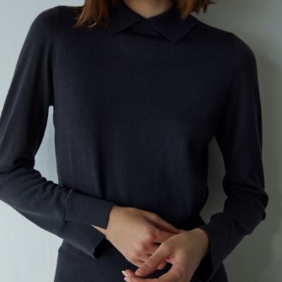 【Ｌａ　ｍａｇｌｉａ】　シャツカラー　ニットプルオーバー（Ｍ５Ｎ２４４５１＿＿）