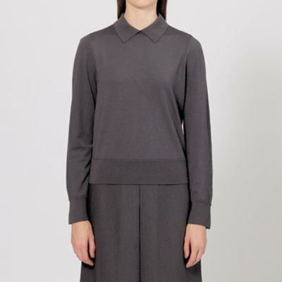【Ｌａ　ｍａｇｌｉａ】　シャツカラー　ニットプルオーバー（Ｍ５Ｎ２４４５１＿＿）