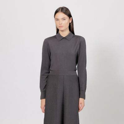 【Ｌａ　ｍａｇｌｉａ】　シャツカラー　ニットプルオーバー（Ｍ５Ｎ２４４５１＿＿）