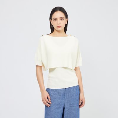 ＜EPOCA (Women)＞レイヤードリブニット　プルオーバー（Ｍ５Ｎ２５５８７＿＿）