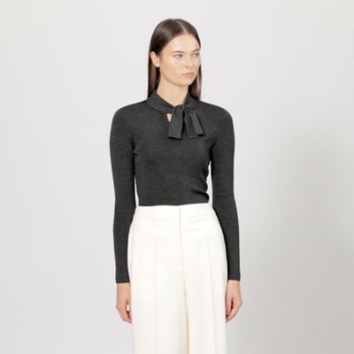 【SALE】EPOCA (Women)/エポカ ウールレーヨンミックス リボンデザインニット(M5N26456__) グレー トップス【三越伊勢丹/公式】