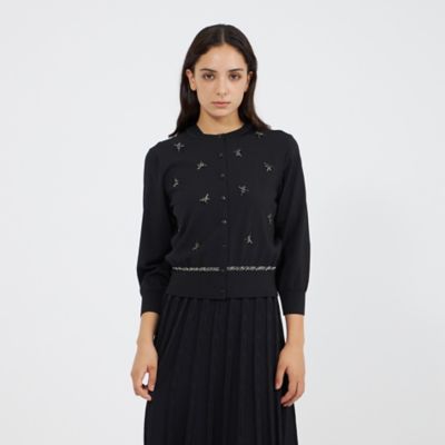 EPOCA (Women)/エポカ ビジューエンブロイダリー ニットカーディガン(M5N30632__) クロ09L トップス【三越伊勢丹/公式】