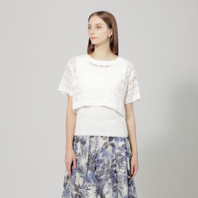 ＜EPOCA (Women)＞レイヤードグロッシーリネン　ニットプルオーバー（Ｍ５Ｎ３３３８７＿＿）