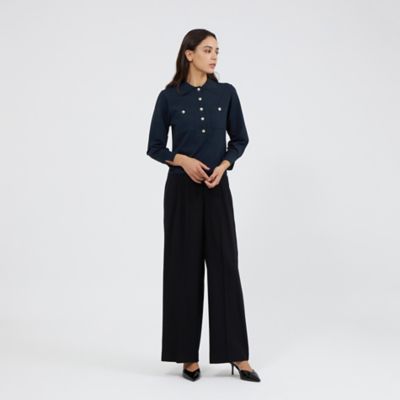 アセテートナイロン ニットポロ（M5N33636＿＿） | EPOCA