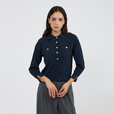 アセテートナイロン ニットポロ（M5N33636＿＿） | EPOCA