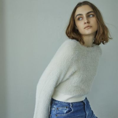 ＜EPOCA (Women)＞【ＶＥＲＹ　ＮａＶＹ２０２４年１２月号掲載】ヘアリーレイヤードニット（Ｍ５Ｎ３４４７４＿＿）