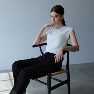 ＜EPOCA (Women)＞シアーレースニット　プルオーバー（Ｍ５Ｎ４０５６６＿＿）