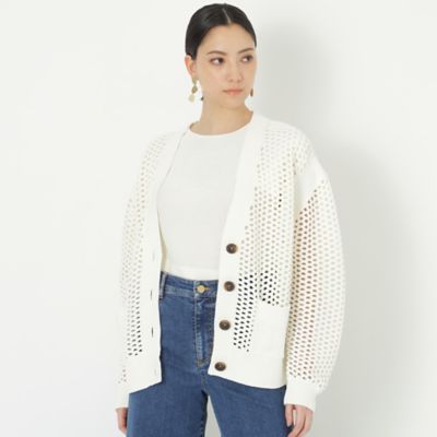 ＜EPOCA (Women)＞【Ｌａ　ｍａｇｌｉａ　ｅｓｔａｔｅ】ビッグメッシュ　ニットカーディガン（Ｍ５Ｎ４２１６２＿＿）