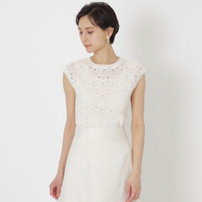 ＜EPOCA (Women)＞ストレッチレース　ニットプルオーバー（Ｍ５Ｎ４３１６７＿＿）