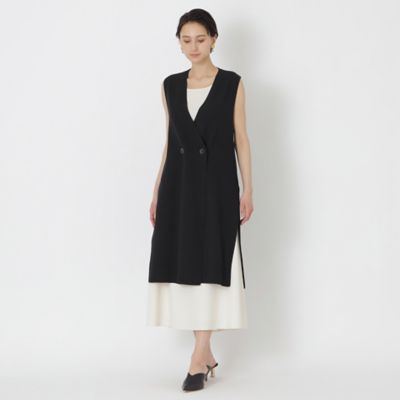 La maglia estate】バックメッシュ ロングジレ 