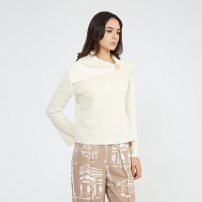 ＜EPOCA (Women)＞【Ｌａ　ｍａｇｌｉａ　ｄｕｅ】　フリンジニットプルオーバー（Ｍ５Ｎ５２６６６＿＿）