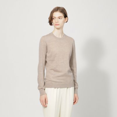 未使用級 2024SS marka ウォッシャブルウール クルーネックニット WARDROBE SMART】マシーンウォッシャブル ウールミックス アゼ