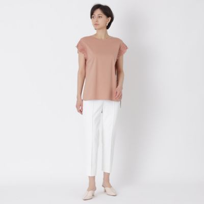 新品 EPOCA エレガントレースコンビカットソー 白 レースコンビジャージー カットソー（M5P01140＿＿