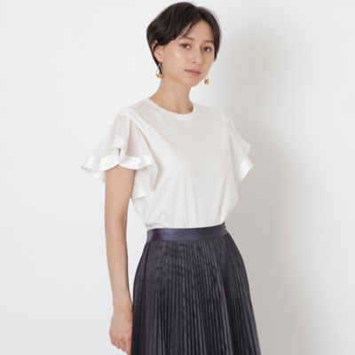 ＜EPOCA (Women)＞フリルコンビ　ジャージーカットソー【２０２３年春夏モデル】（Ｍ５Ｐ０４１８０＿＿）