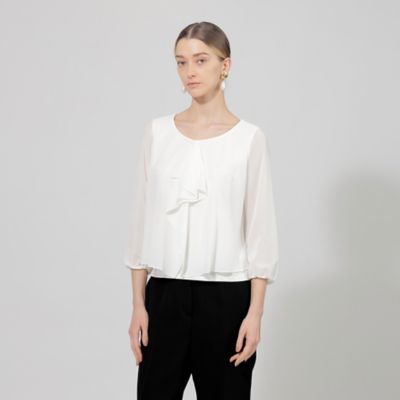 ＜EPOCA (Women)＞カリーナスムース　シフォンコンビカットソー（Ｍ５Ｐ０５３５６＿＿）