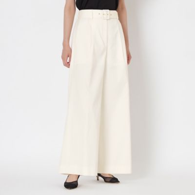 ＜EPOCA (Women)＞コットンナイロンピケ　ベルテッドワイドパンツ（Ｍ５Ｒ０７１６４＿＿）