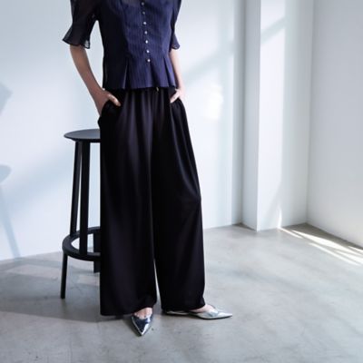 ＜EPOCA (Women)＞トリアセテートジャージー　イージーギャザーワイドパンツ（Ｍ５Ｒ２３５６８＿＿）