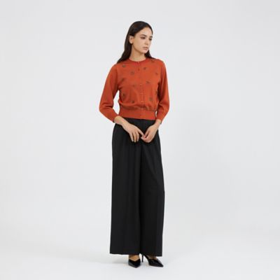 未使用品⭐︎JaneMarple ウールリネン　ワイドパンツ ウールカシミヤグレンチェックワイドパンツ （その他パンツ