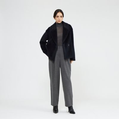 未使用　glamb　ワイドテーパード　タック　ストライプ　チャコールグレー 未使用 glamb ワイドテーパード タック ストライプ チャコールグレー