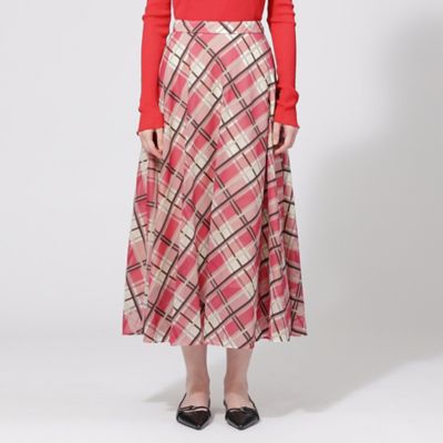 ＜EPOCA (Women)＞トランスペアレントチェック　ギャザースカート（Ｍ５Ｓ０１２００＿＿）