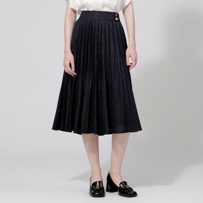 【45R】ダンププリーツスカート☆美品 ストレッチウールフラノ プリーツスカート(スカート)｜EPOCA(エポカ)の