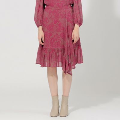 【SALE】EPOCA (Women)/エポカ プリミティブプリント フレアスカート(M5S11228__) アカ ひざ丈スカート【三越伊勢丹/公式】