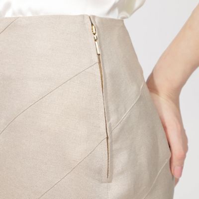 【ＥＰＯＣＡ　ＤＩ　ＢＡＳＥ】　リネンクロス　エスカルゴスカート　《ＷＥＢ＆一部店舗限定》（Ｍ５Ｓ１７３５０＿＿）